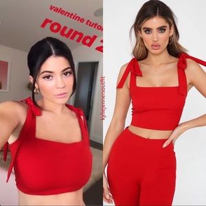 Red crop top